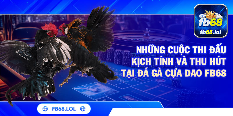 Những cuộc thi đấu kịch tính và thu hút tại đá gà cựa dao FB68